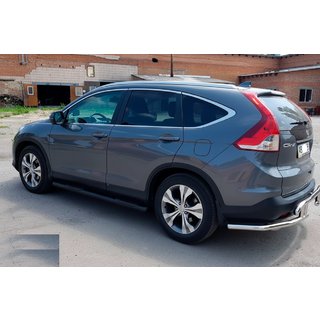 Seitenschutzrohre BB002 Schwarz (2 Stk., Edelstahl) Honda CRV 2012-2016 Foto 3