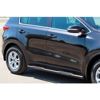 Seitenschutzrohre BB002 Schwarz (2 Stk., Edelstahl) Kia Sportage 2015-2021 Foto 1