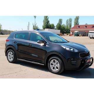 Seitenschutzrohre BB002 Schwarz (2 Stk., Edelstahl) Kia Sportage 2015-2021 Foto 2