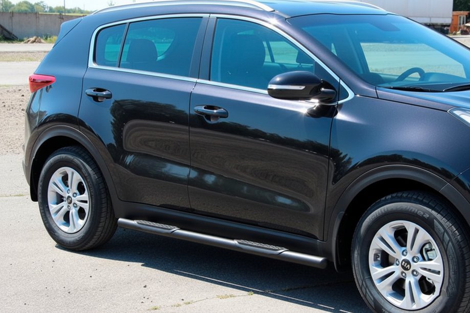 Kia Sportage 2015-2021 Seitenschutzrohre BB002 Schwarz (2 Stk., Edelstahl) Foto 5