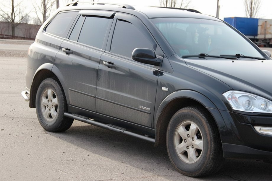 SsangYong Kyron 2005-2014 Seitenschutzrohre BB002 Schwarz (2 Stk., Edelstahl) Foto 2