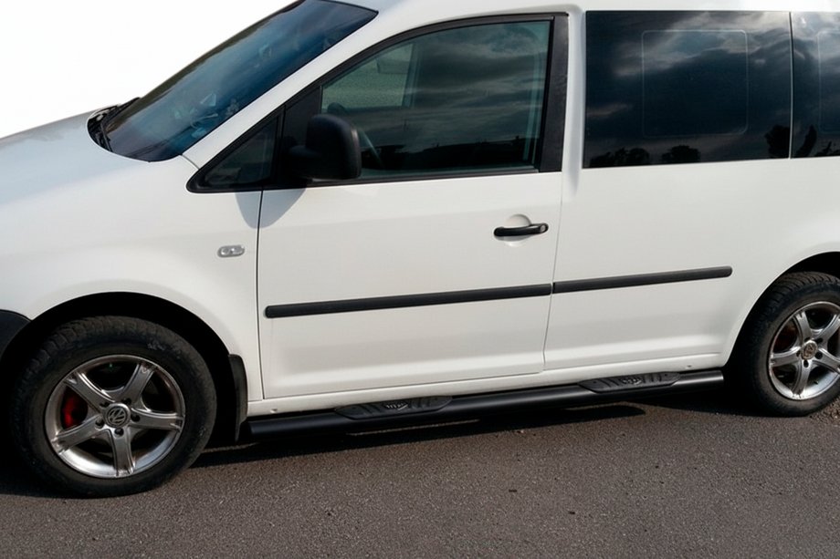 Volkswagen Caddy 2004-2010 Seitenschutzrohre BB001 Schwarz (2 Stk., Edelstahl) Foto 5