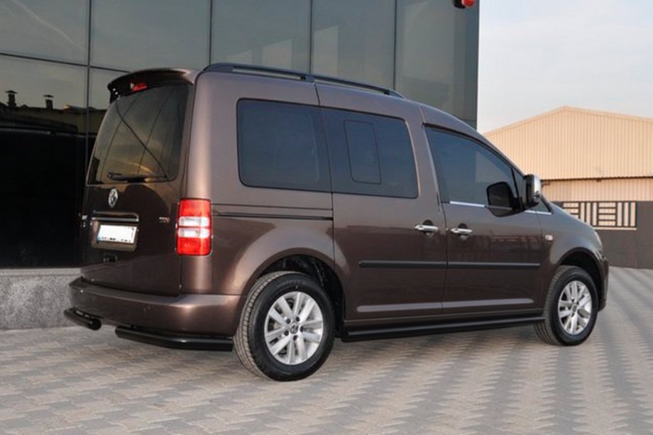 Volkswagen Caddy 2020- Seitenschutzrohre BB001 Schwarz (2 Stk., Edelstahl) Foto 7