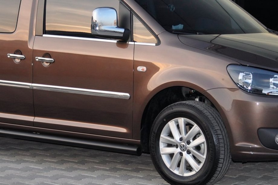 Volkswagen Caddy 2020- Seitenschutzrohre BB001 Schwarz (2 Stk., Edelstahl) Foto 8