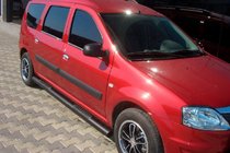 Dacia Logan MCV 2004-2014 Seitenschutzrohre Black (2 Stk., Edelstahl) Foto 1