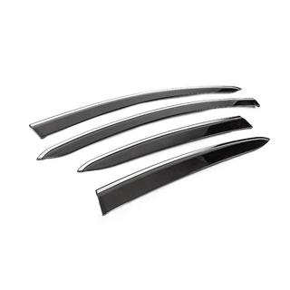 Windabweiser mit Chromleisten (4 Stk., Sunplex Chrome) Fiat Linea 2006-2018 Foto 3