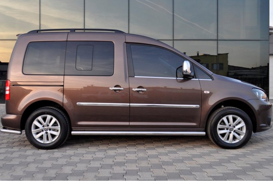 Volkswagen Caddy 2020- Seitliche Rohre BB001 (2 Stk., Edelstahl) d60, Maxi Basis Foto 5