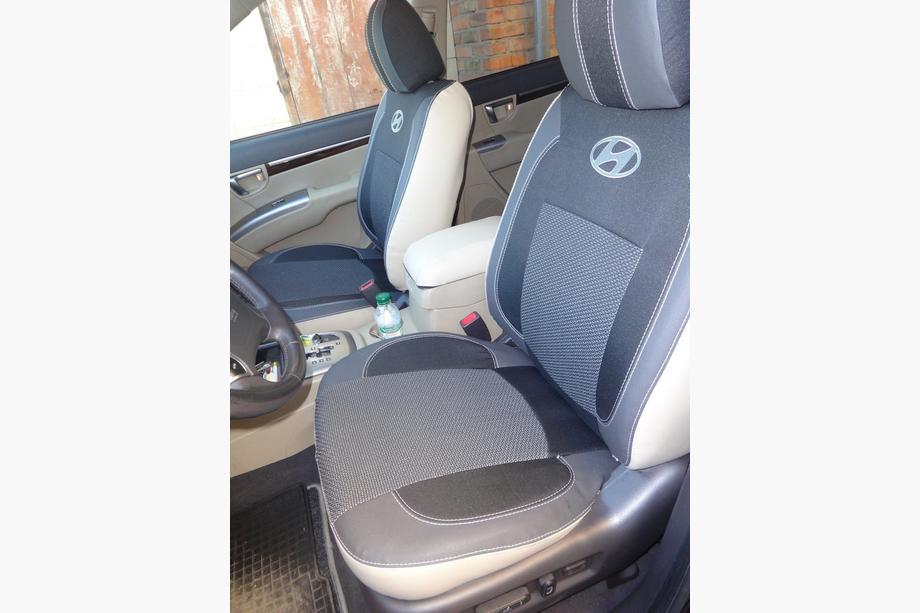 Hyundai Santa Fe 2 2006-2012 Autositzbezüge (Kunstleder↗Stoff, Premium) Foto 8