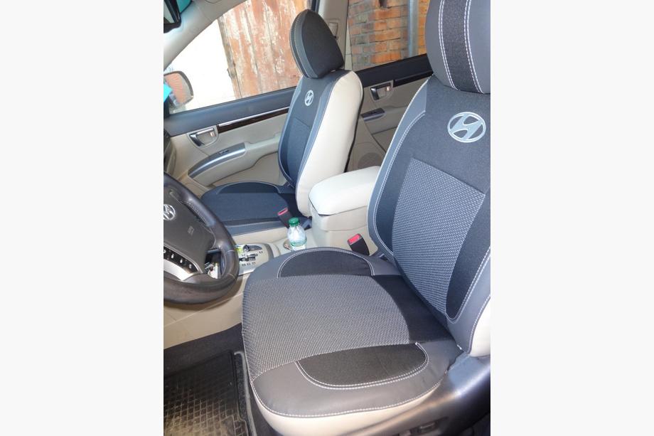 Hyundai Santa Fe 2 2006-2012 Autositzbezüge (Kunstleder↗Stoff, Premium) Foto 9