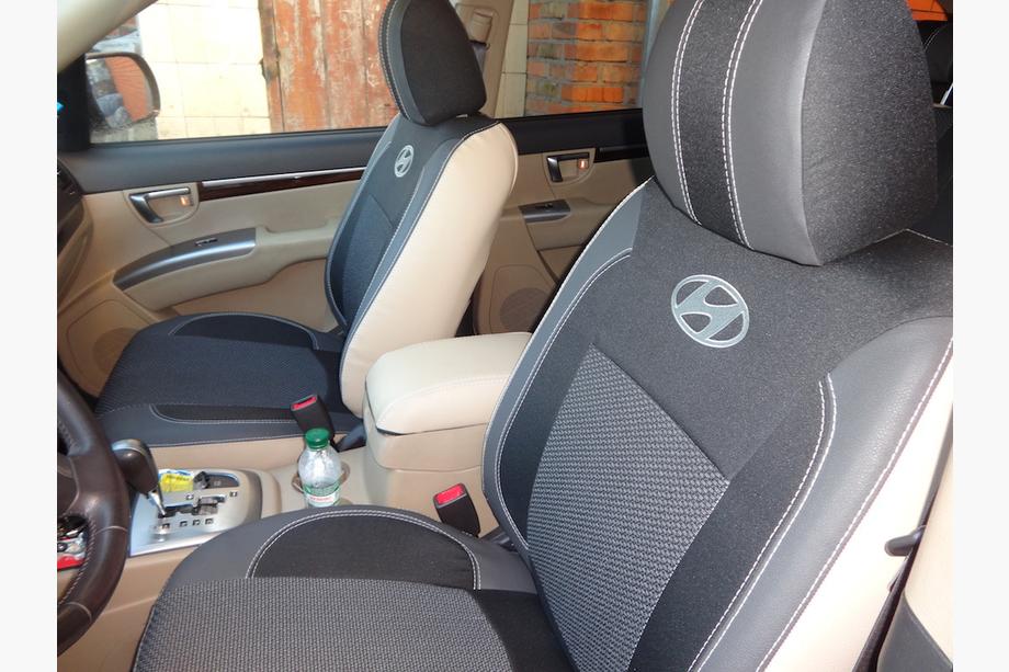 Hyundai Santa Fe 2 2006-2012 Autositzbezüge (Kunstleder↗Stoff, Premium) Foto 16
