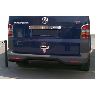 Hinterer Überrollbügel Welle Schwarz (Edelstahl) Volkswagen T5 Transporter 2003-2010 Foto 1