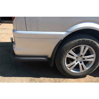 Hintere Eckschutzrohre AK003 Schwarz (2 Stk, Edelstahl) Mercedes Viano 2004-2014 Foto 1
