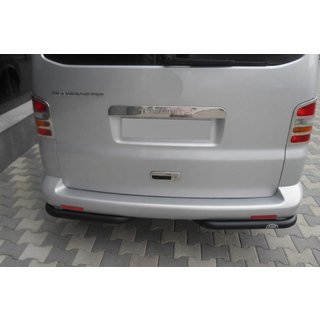 Hintere Eckschutzrohre AK003 Schwarz (2 Stk., Edelstahl) Volkswagen T5 Caravelle 2004-2010 Foto 1