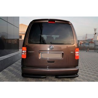 Hintere Eckschutzrohre AK003 Schwarz (2 Stk., Edelstahl) Volkswagen Caddy 2004-2010 Foto 1
