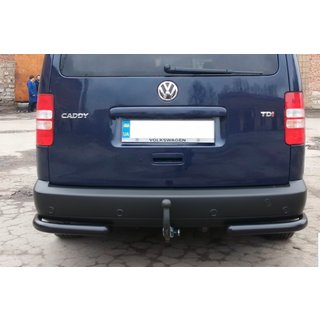 Hintere Eckschutzrohre AK003 Schwarz (2 Stk., Edelstahl) Volkswagen Caddy 2004-2010 Foto 3