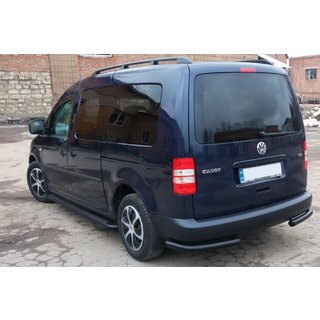 Hintere Eckschutzrohre AK003 Schwarz (2 Stk., Edelstahl) Volkswagen Caddy 2004-2010 Foto 4