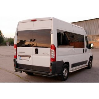 Hintere Eckschutzrohre AK003 Schwarz (2 Stk., Edelstahl) Citroen Jumper 2007-2025 Foto 4