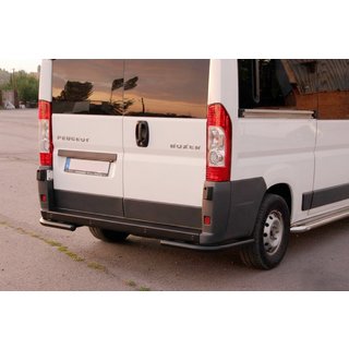 Hintere Eckschutzrohre AK003 Schwarz (2 Stk., Edelstahl) Fiat Ducato 2006-2025 Foto 2