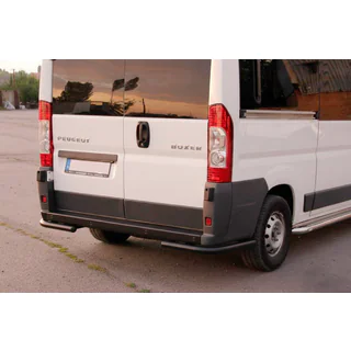 Hintere Eckschutzrohre AK003 Schwarz (2 Stk., Edelstahl) Peugeot Boxer 2006-2025 Foto 2