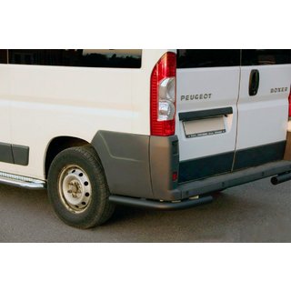 Hintere Eckschutzrohre AK003 Schwarz (2 Stk., Edelstahl) Peugeot Boxer 2006-2025 Foto 1