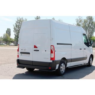 Hintere Eckschutzrohre AK003 Schwarz (2 Stk., Edelstahl) Opel Movano 2010-2021 Foto 3