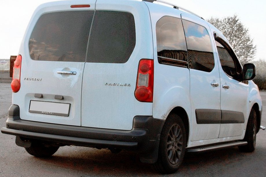 Citroen Berlingo 2008-2018 Heckschutz Black (Edelstahl) 60 mm Foto 4