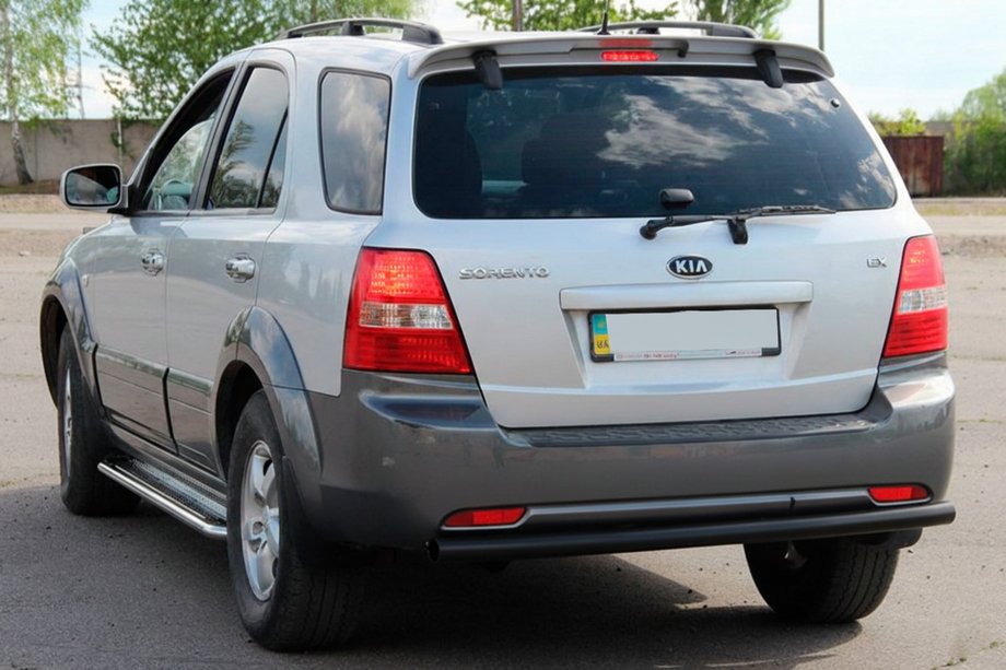 Kia Sorento I BL 2002-2009 Heckbügel AK002 Schwarz (Edelstahl) Foto 3