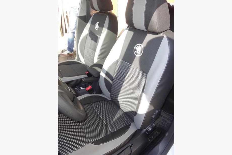 Skoda Octavia II A5 2006-2010 Autositzbezüge (Kunstleder↗Stoff, Premium) Foto 8