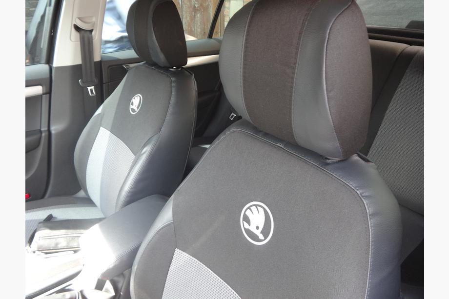 Skoda Octavia III A7 2013-2019 Autositzbezüge (Kunstleder↗Stoff, Premium) Foto 2