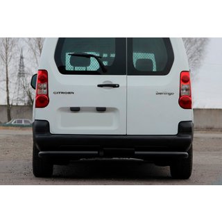 Hintere Eckschutzrohre AK003 Schwarz (Edelstahl) Citroen Berlingo 2008-2018 Foto 1