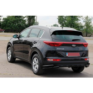 Hinterer Doppel-Eckschutz AK003 Double Black (Edelstahl) Kia Sportage 2015-2021 Foto 3