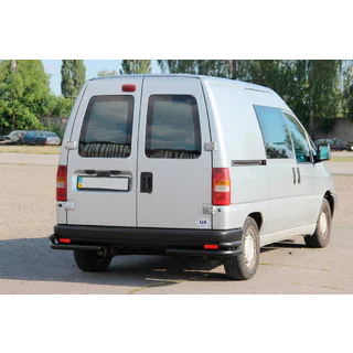 Hintere doppelte Eckrohre AK003 Double Black (Edelstahl) Peugeot Expert 1995-2007 Foto 2