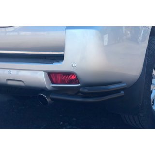 Hintere Eckschutzrohre AK003-Doppel Black (Edelstahl) Toyota Land Cruiser Prado 150 2009-2023 Foto 2