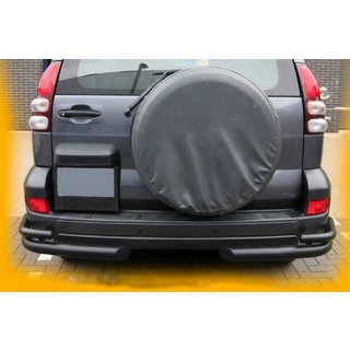Hintere Doppelrohre AK003-2 Schwarz (2 Stk., Edelstahl) Toyota Land Cruiser Prado 120 2002-2009 Foto 4