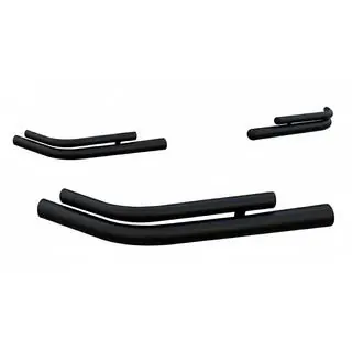 Hintere doppelte Eckrohre AK003-double Schwarz (2 Stk., Edelstahl) Peugeot Partner Tepee 2008-2018