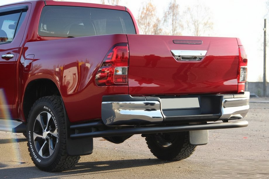 Toyota Hilux 2015- Hinterer Überrollbügel AK005-2 Schwarz (Edelstahl) Foto 4