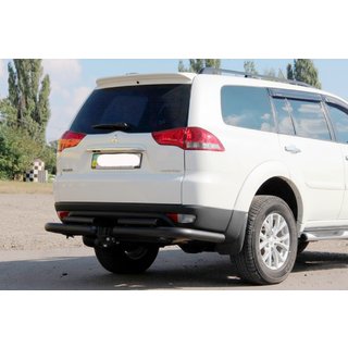 Hinterer Schutz AK003-Special Black (2 Stk., Edelstahl) Mitsubishi Pajero Sport 2008-2015 Foto 1
