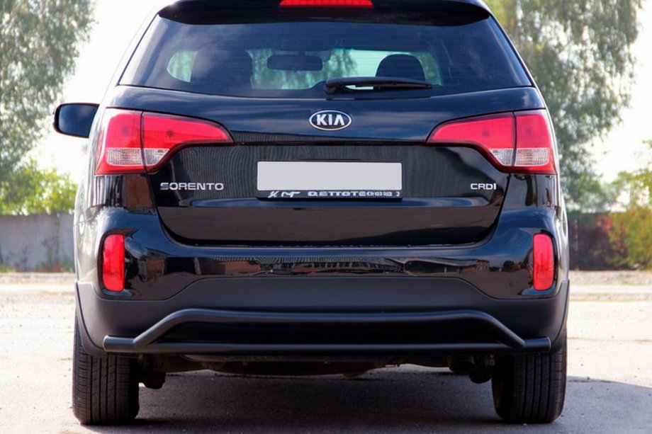 Kia Sorento II XM 2009-2014 Heckbügel AK007-2 Schwarz (Edelstahl) Foto 2
