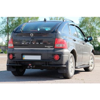 Heckschutz AK005-2 Schwarz (Edelstahl) SsangYong Action 2005-2018 Foto 2