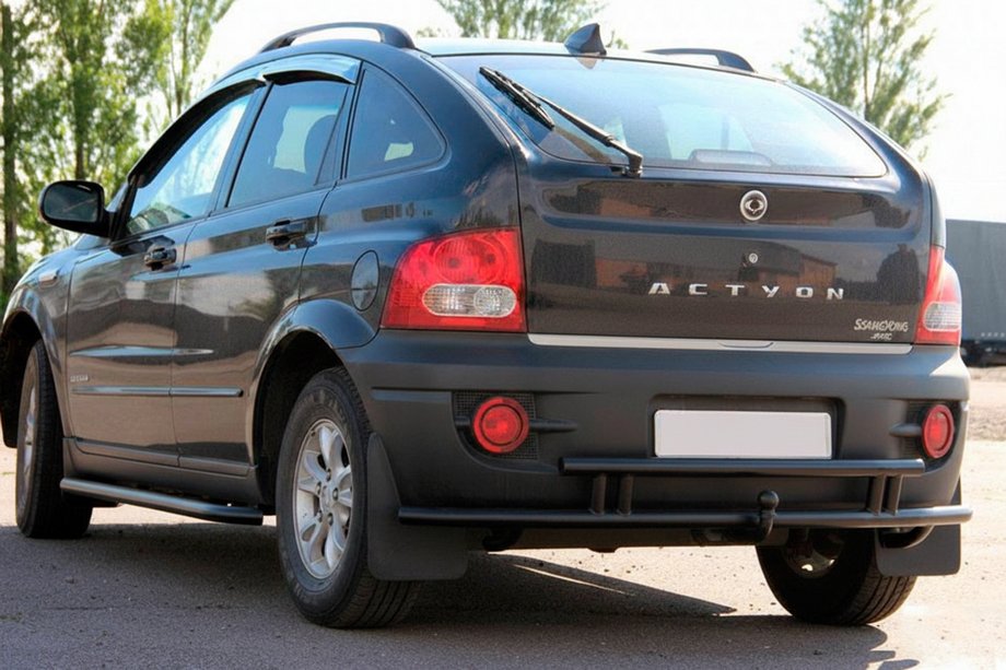 SsangYong Action 2005-2018 Heckschutz AK005-2 Schwarz (Edelstahl) Foto 1