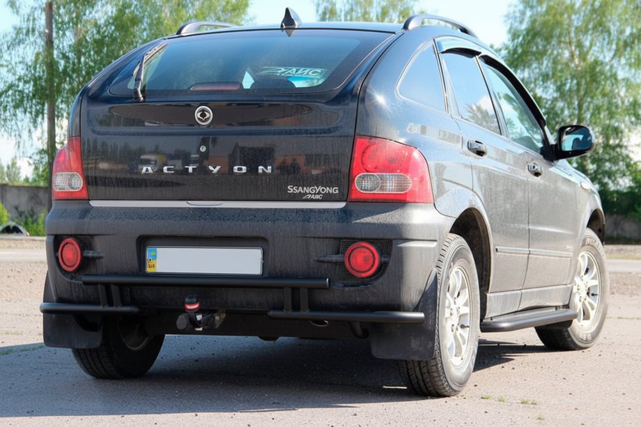 SsangYong Action 2005-2018 Heckschutz AK005-2 Schwarz (Edelstahl) Foto 2
