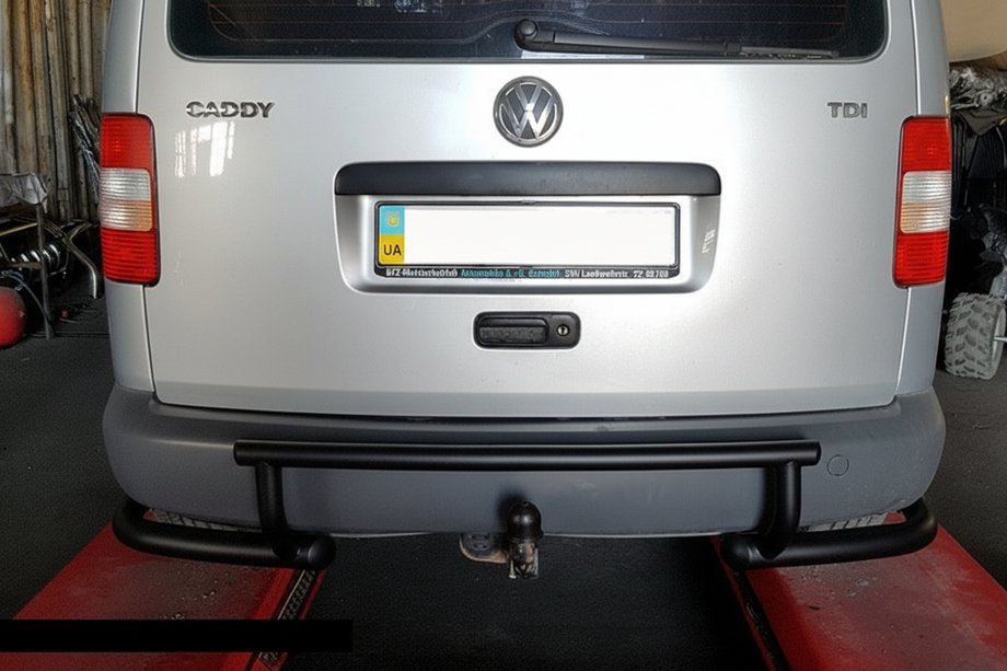 Volkswagen Caddy 2004-2010 Hinterer Überrollbügel AK003-3 Schwarz (2 Stk., Edelstahl) Foto 1