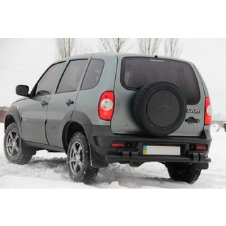 Heckbügel AK015 Schwarz (Edelstahl) Chevrolet Niva 1998-2020 Foto 3