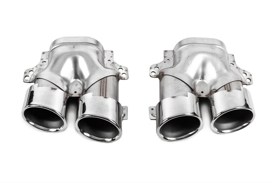Mercedes E-class W213 2016-2023 Heckdiffusor mit Endrohren E53-Design Silver (für Base) Foto 8