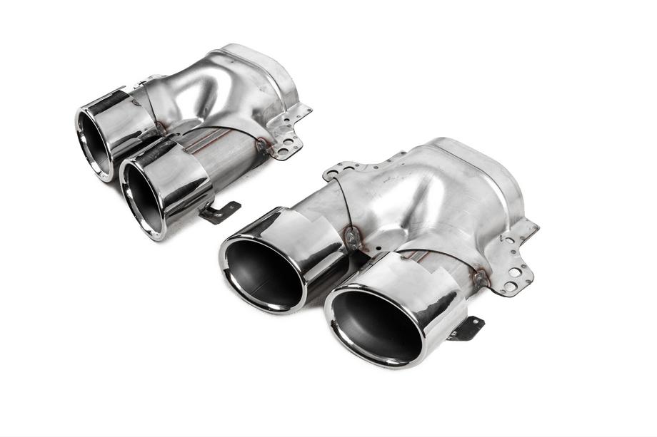 Mercedes E-class W213 2016-2023 Heckdiffusor mit Endrohren E53-Design Silver (für Base) Foto 9