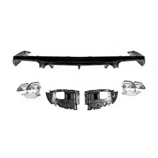 Heckdiffusor Black mit Chrome Endrohren (Design AMG63) Foto 2
