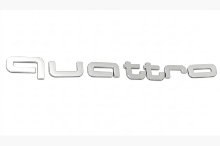 Audi Quattro Grey Schriftzug Emblem Image