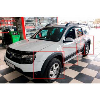 Kotflügelverbreiterungen mit Zierleisten EuroCap (12 Stk., glatt, schwarz matt, ABS) Dacia Duster 2008-2018 Foto 1