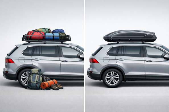 Wann ein Dachkorb besser ist als eine Dachbox – und wann nicht Foto 1