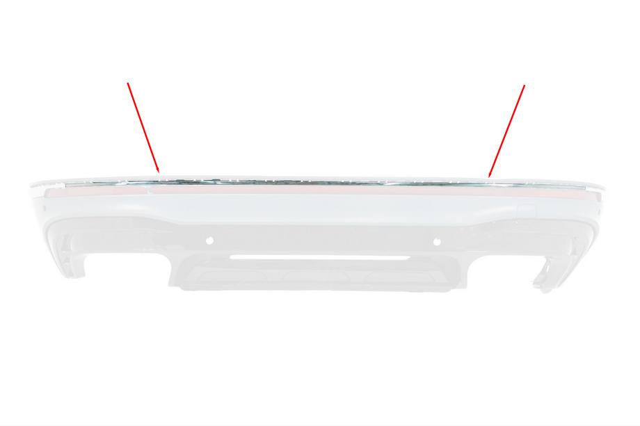 Volkswagen Tiguan 2016-2023 Chrom-Ziereinsatz für hintere Stoßstange (mittig, für R 2021-2023) Image